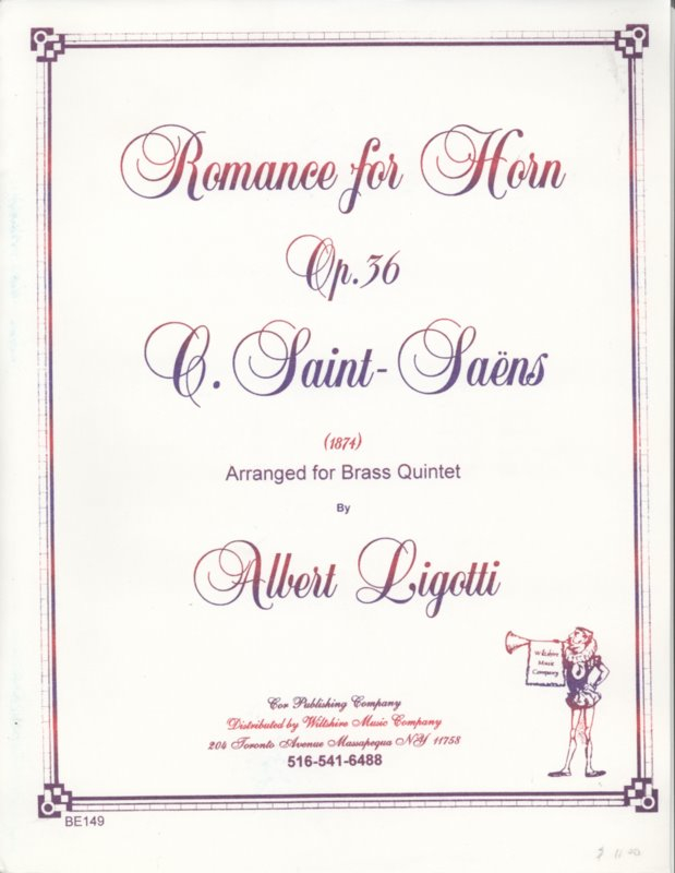 Romance for Horn (Albert Ligotti) - SAINT-SAENS, C.