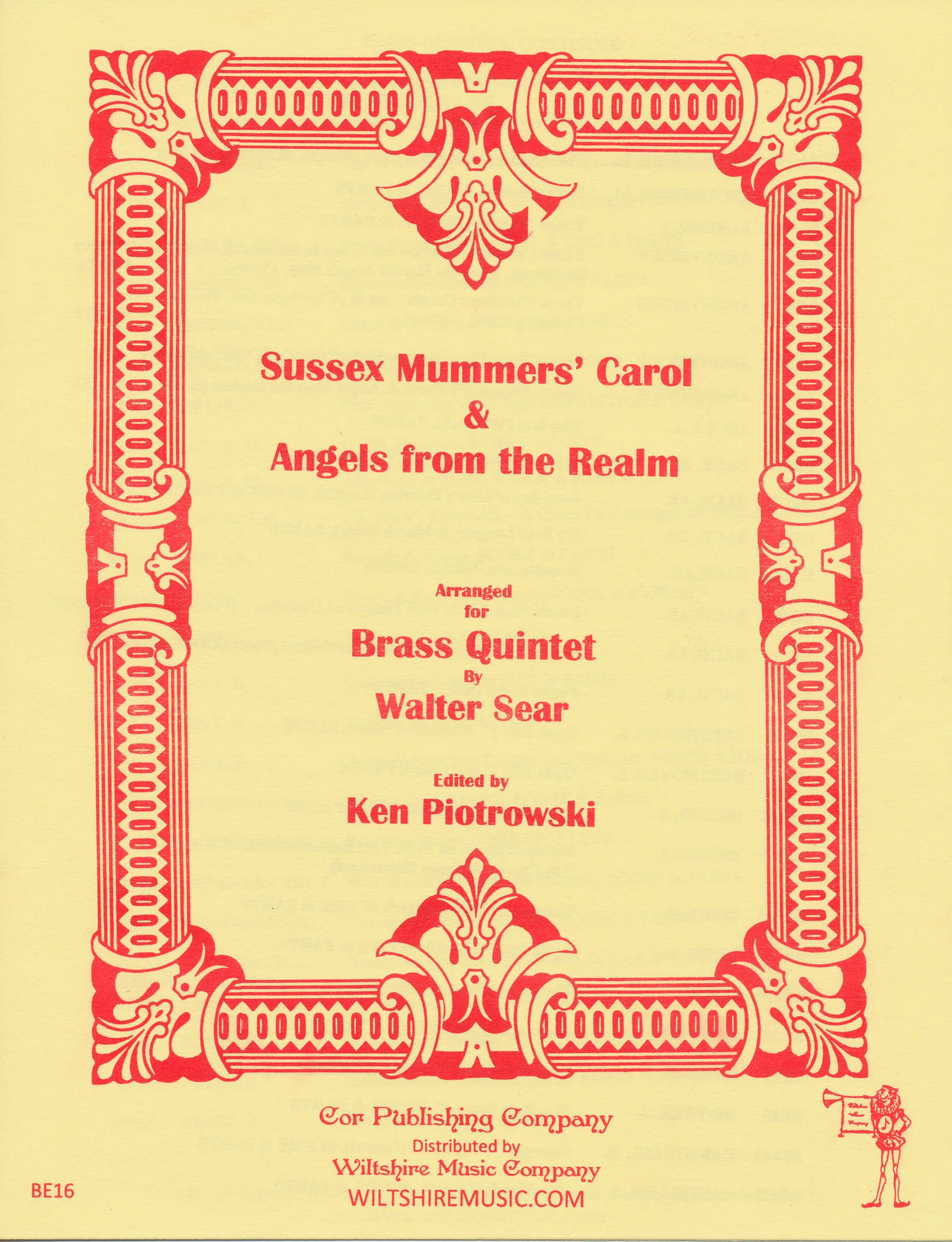 Sussex Mummer's Carol & Angels form the Realm, arr. Sear , Ed. K