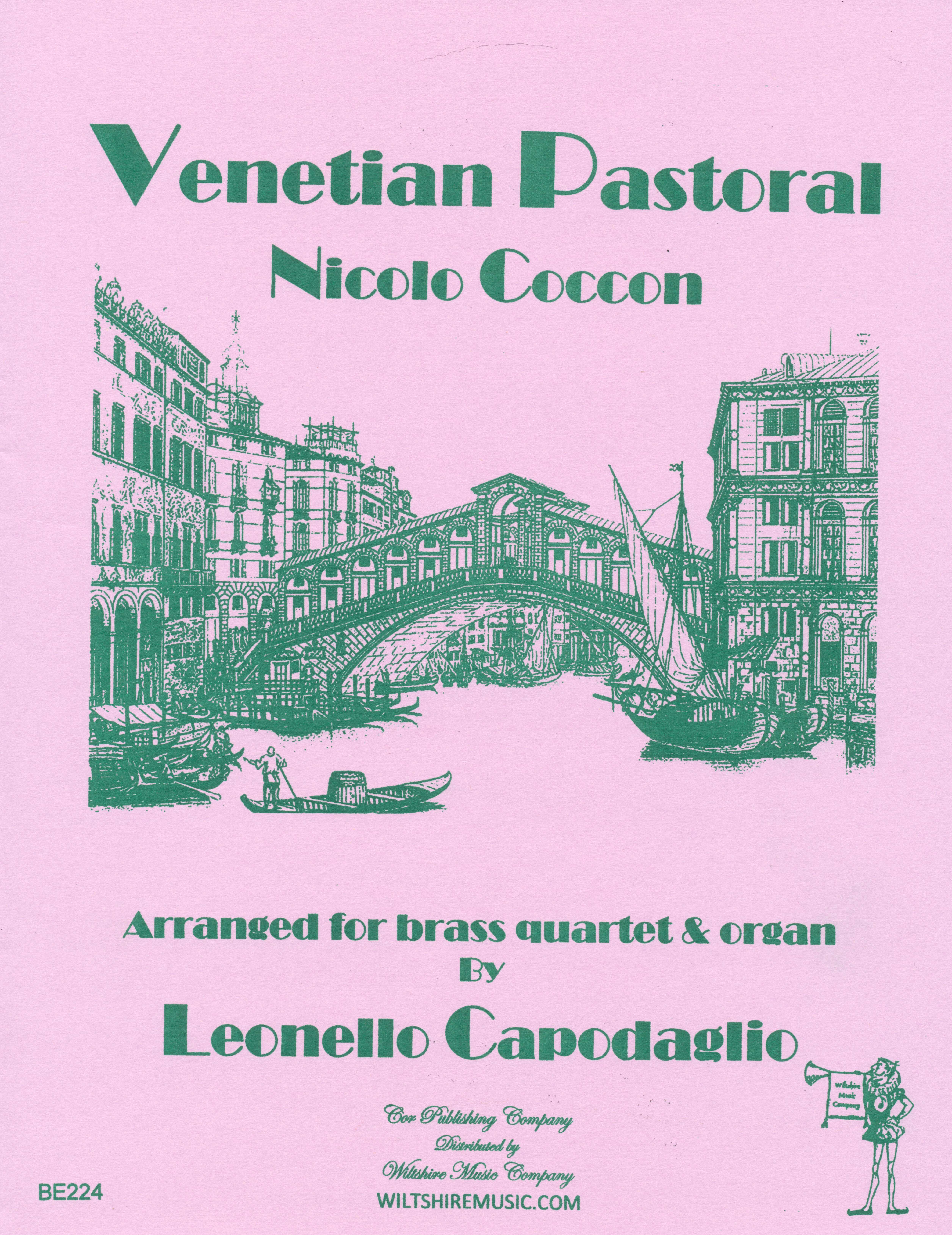 Venetial Pastoral, Niccolo Coccon, arr. L. Capodaglio, brass qua