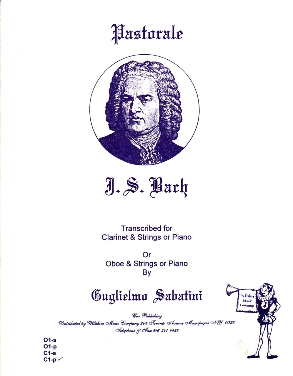 Pastorale, J.S. Bach (Sabatini) for Clarinet & Strings
