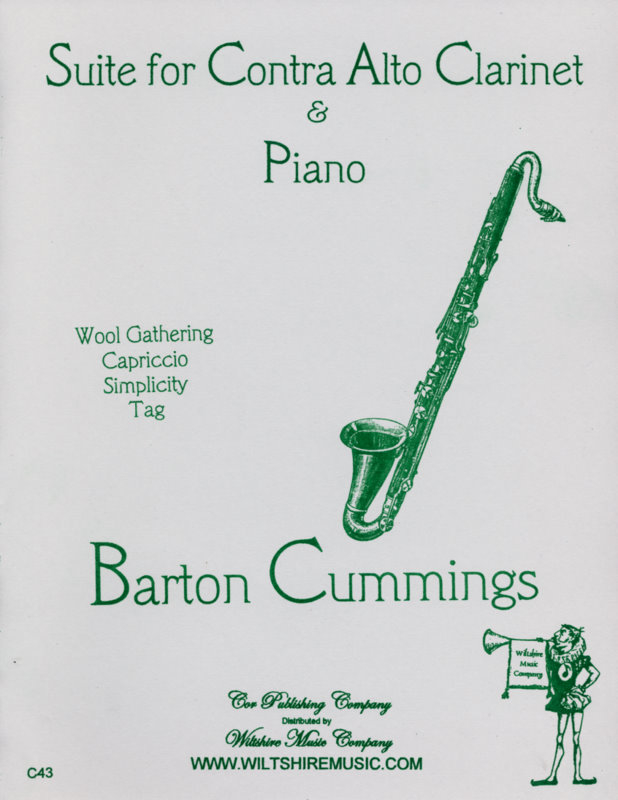 Suite for Contra Alto Clarinet & Piano - CUMMINGS, BARTON