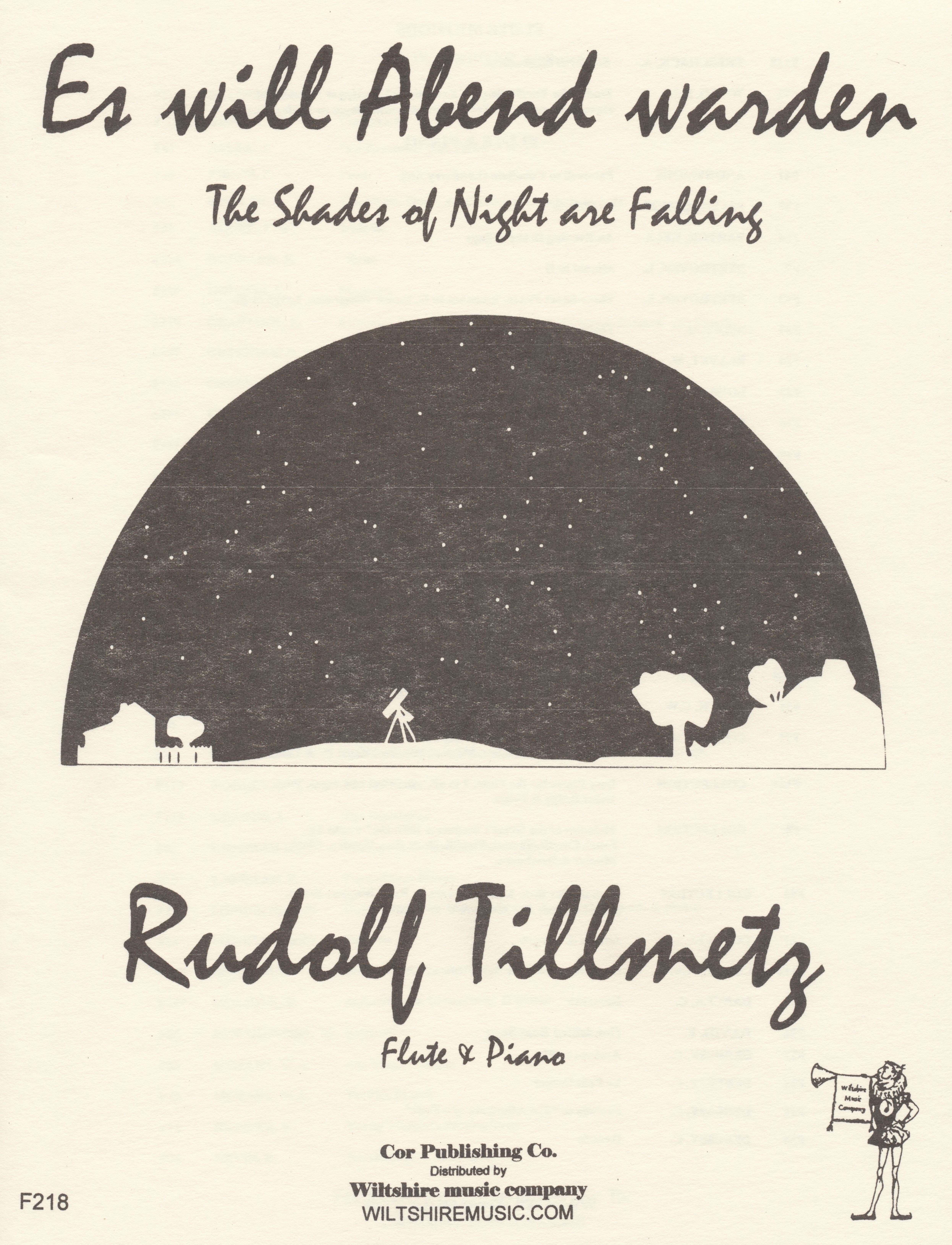 The Shades of Night are Falling, R. Tillmetz, flute & piano