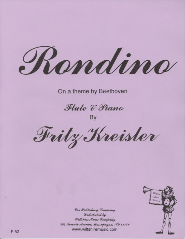 Rondino on a theme by Beethoven - KREISLER, FRITZ