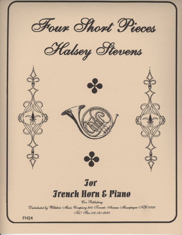 Four Short Pieces for Horn & Piano - STEVENS, HALSEY