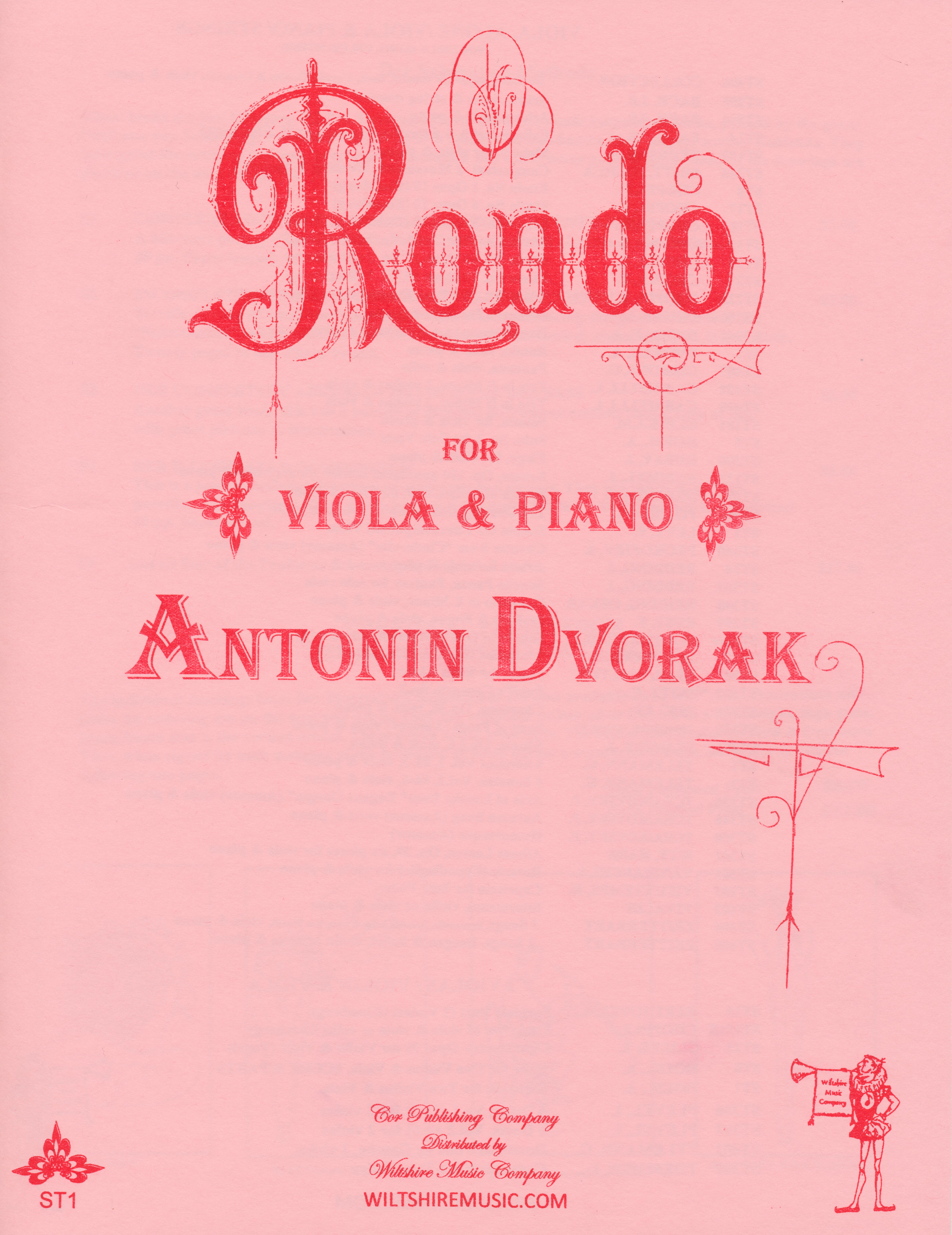 Rondo. Antonin Dvorak , viola & piano