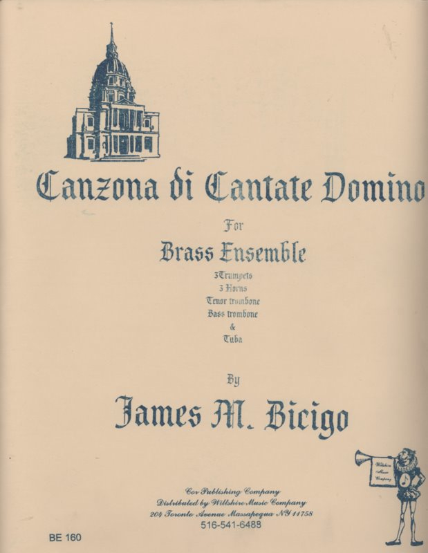 Canzona di Cantate Dominio - BICIGO, JAMES