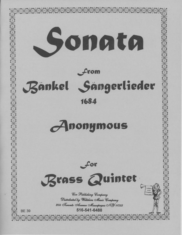 Sonata from "Bankelsanger" (Sear) - ANONYMOUS