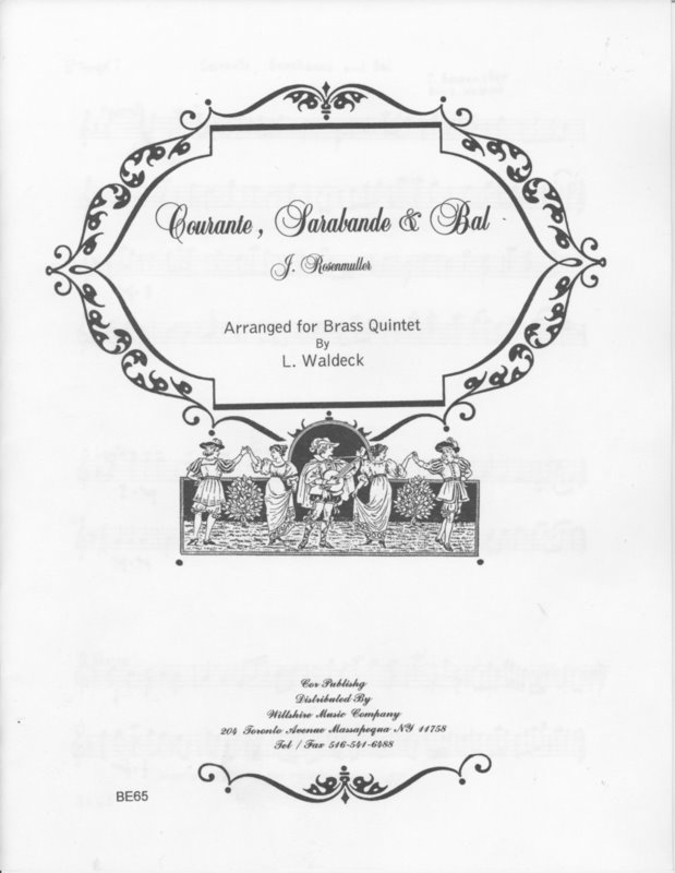 Courante, Sarabande and Bal (Lewis Waldeck) - ROSENMULLER, J.