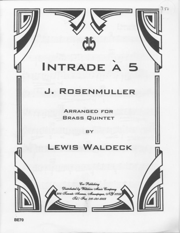 Intrada (Lewis Waldeck) - ROSENMULLER, J.