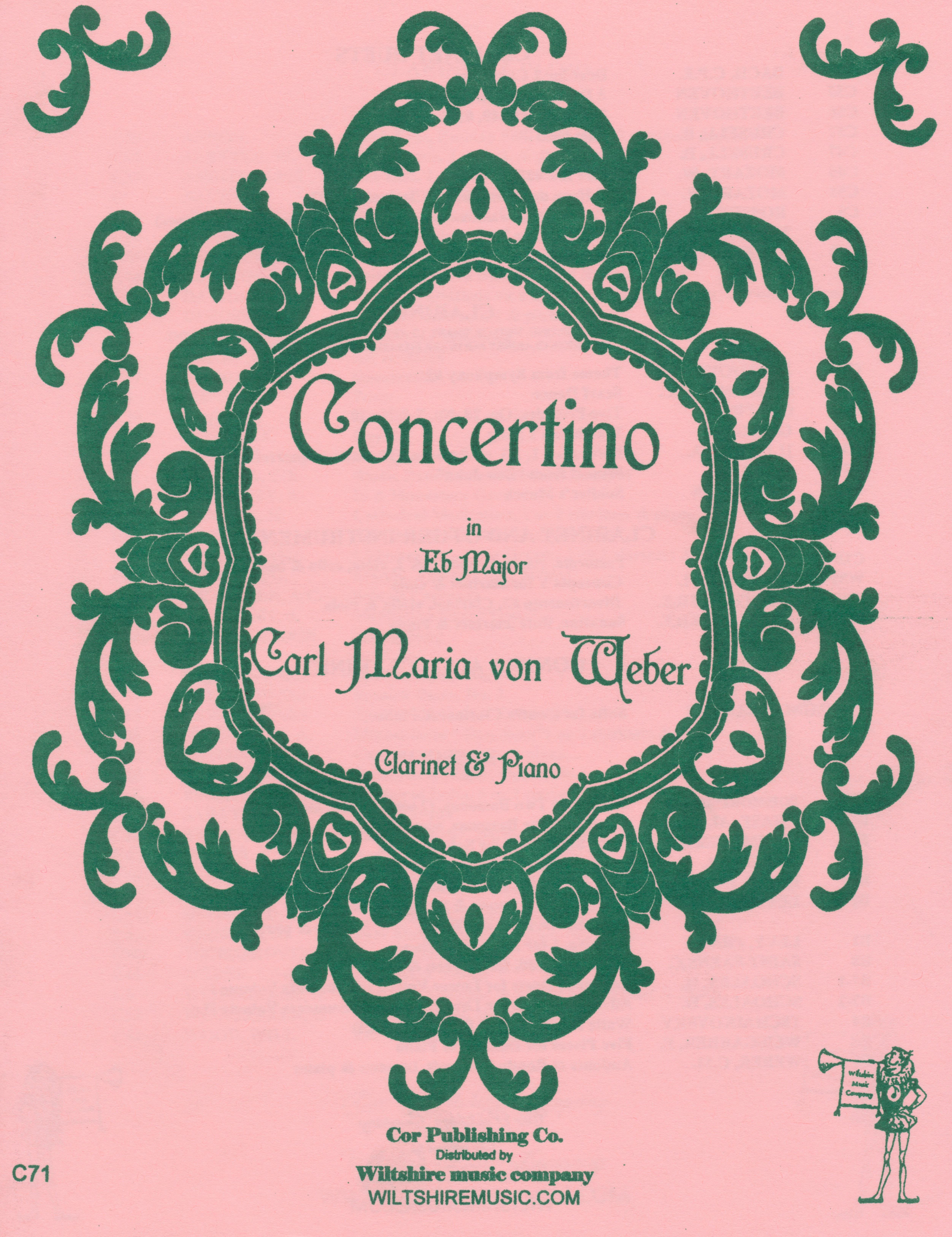 Concertino, Carl Maria von Weber, clarinet & piano