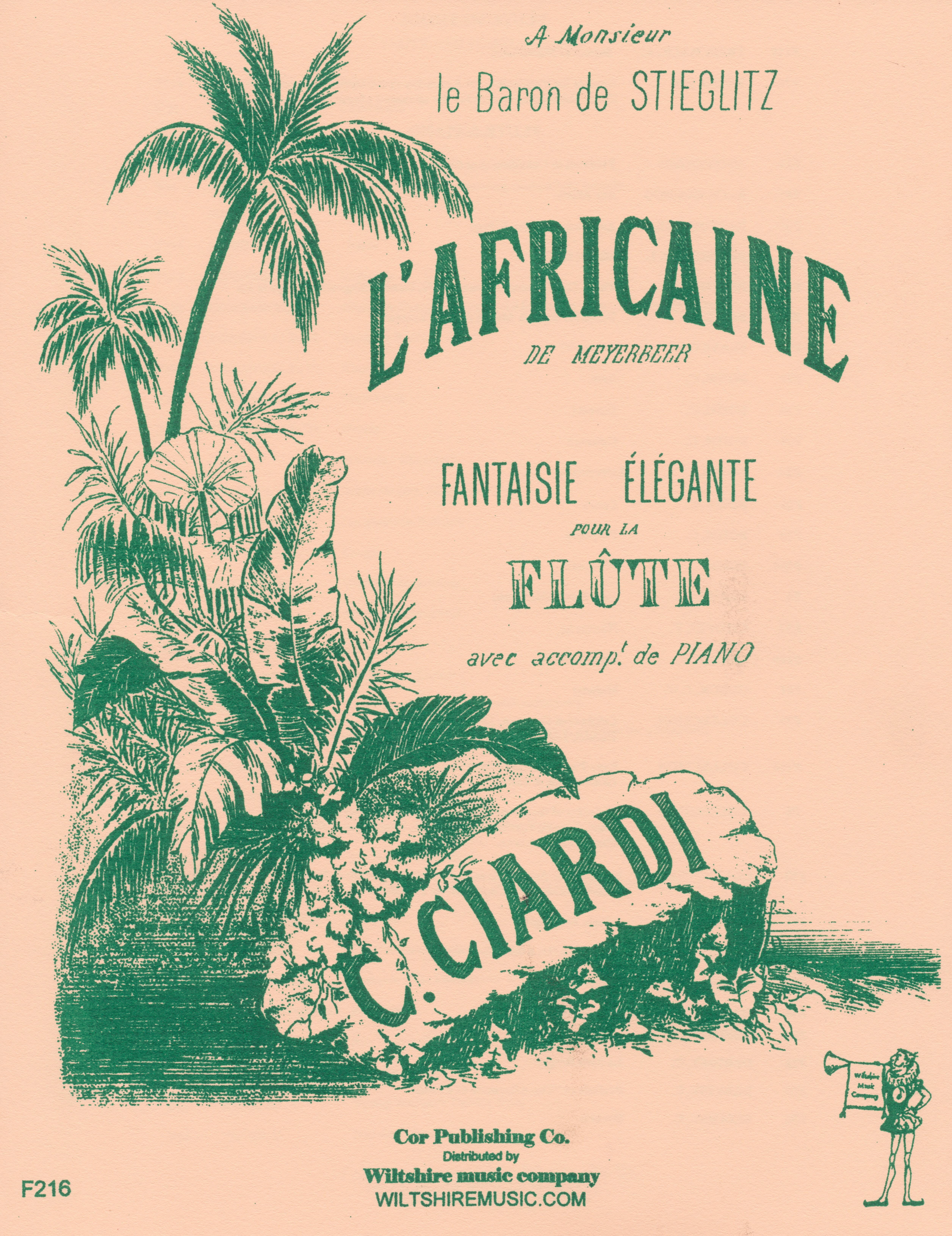 L'Africaine, Cesare Ciardi, flute & piano