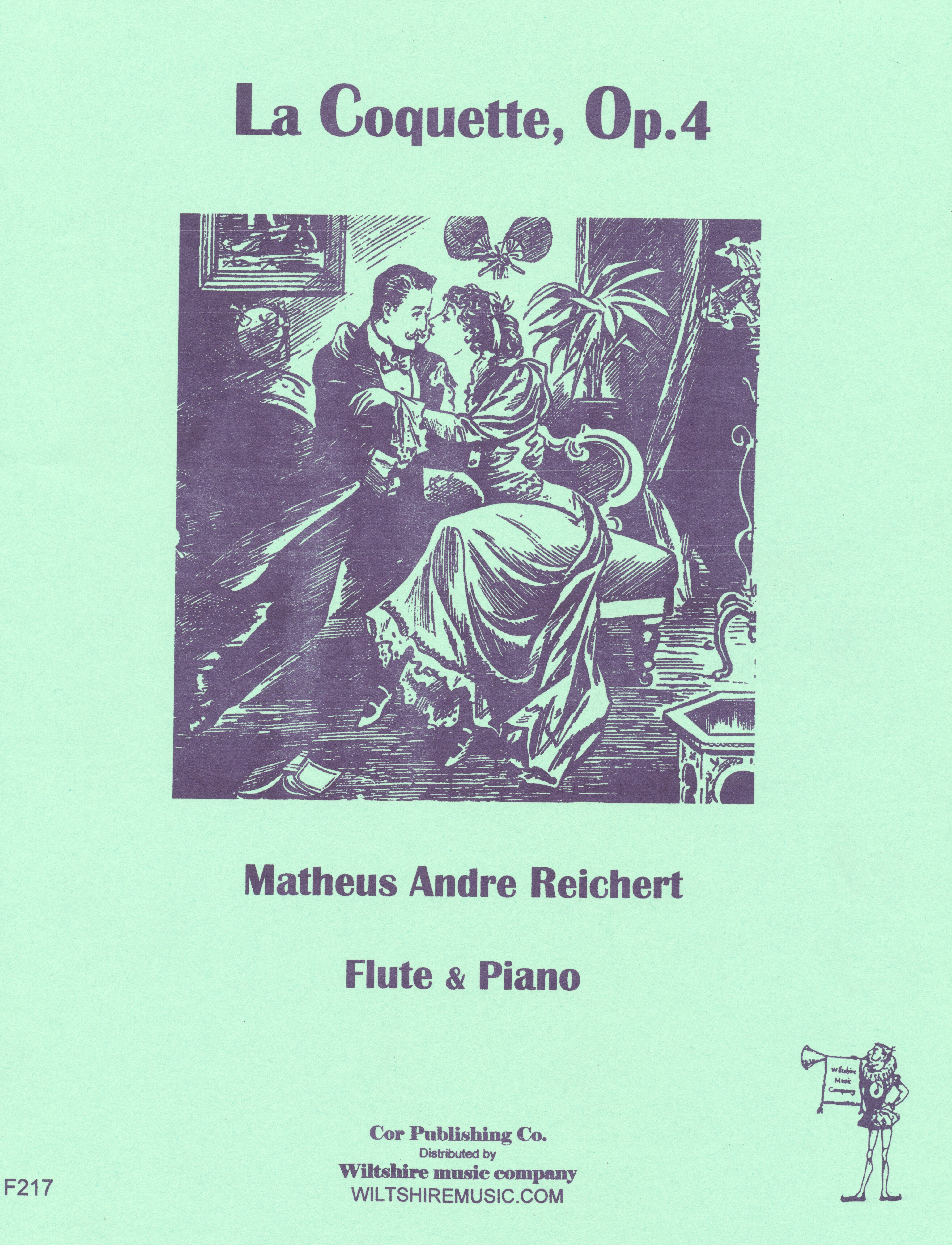 La Coquette, Op.4, M. A. Richert, flute & piano