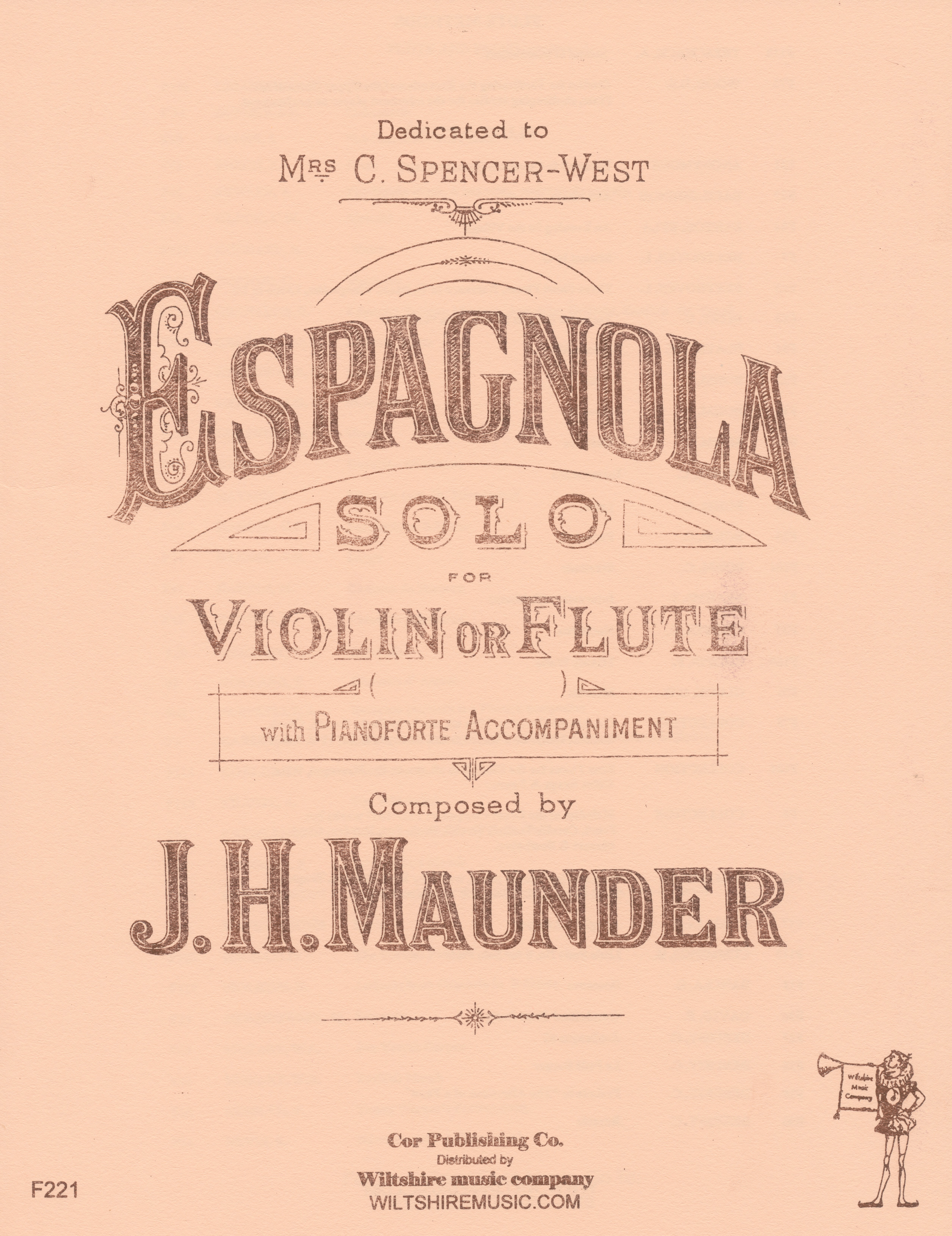 Espagnola,J.H. Maunder flute & piano