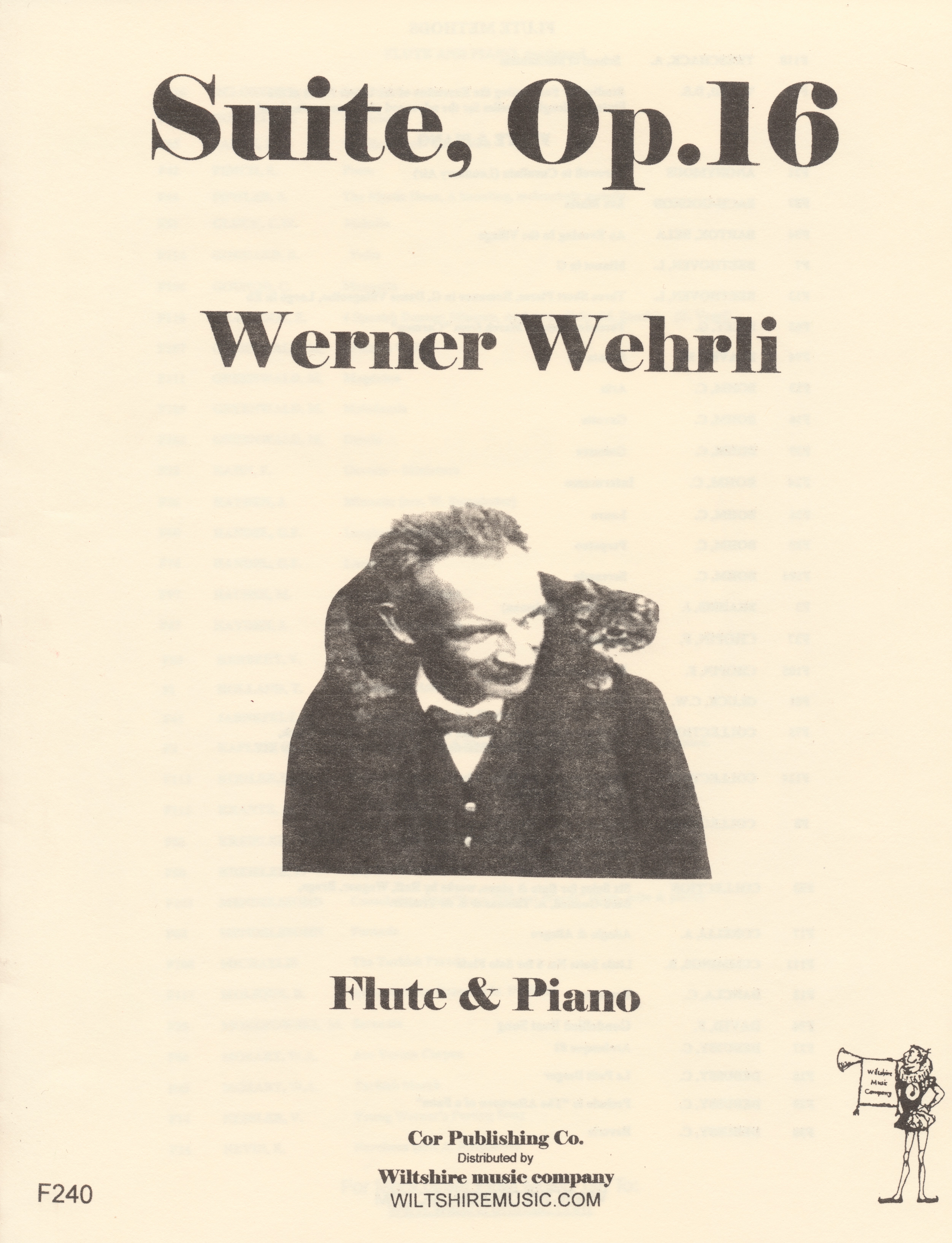Suite, Op.16 Werner Wehrli, flute & piano