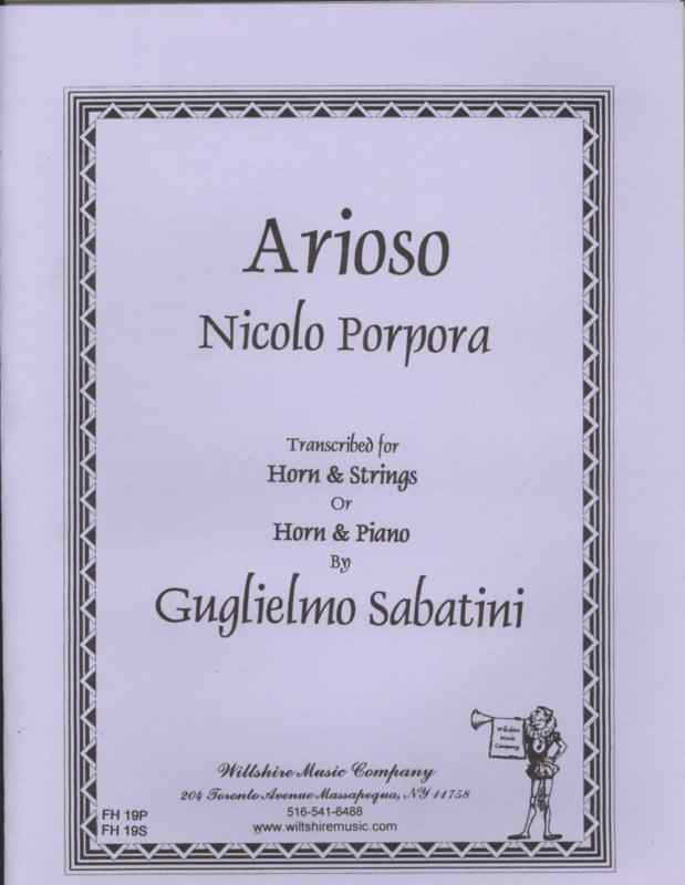 Arioso - PORPORA, NICOLA for horn & strings