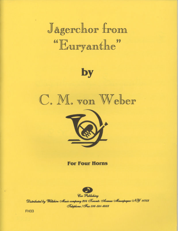 Jagerchor from "Euryanthe" - WEBER, C.M.