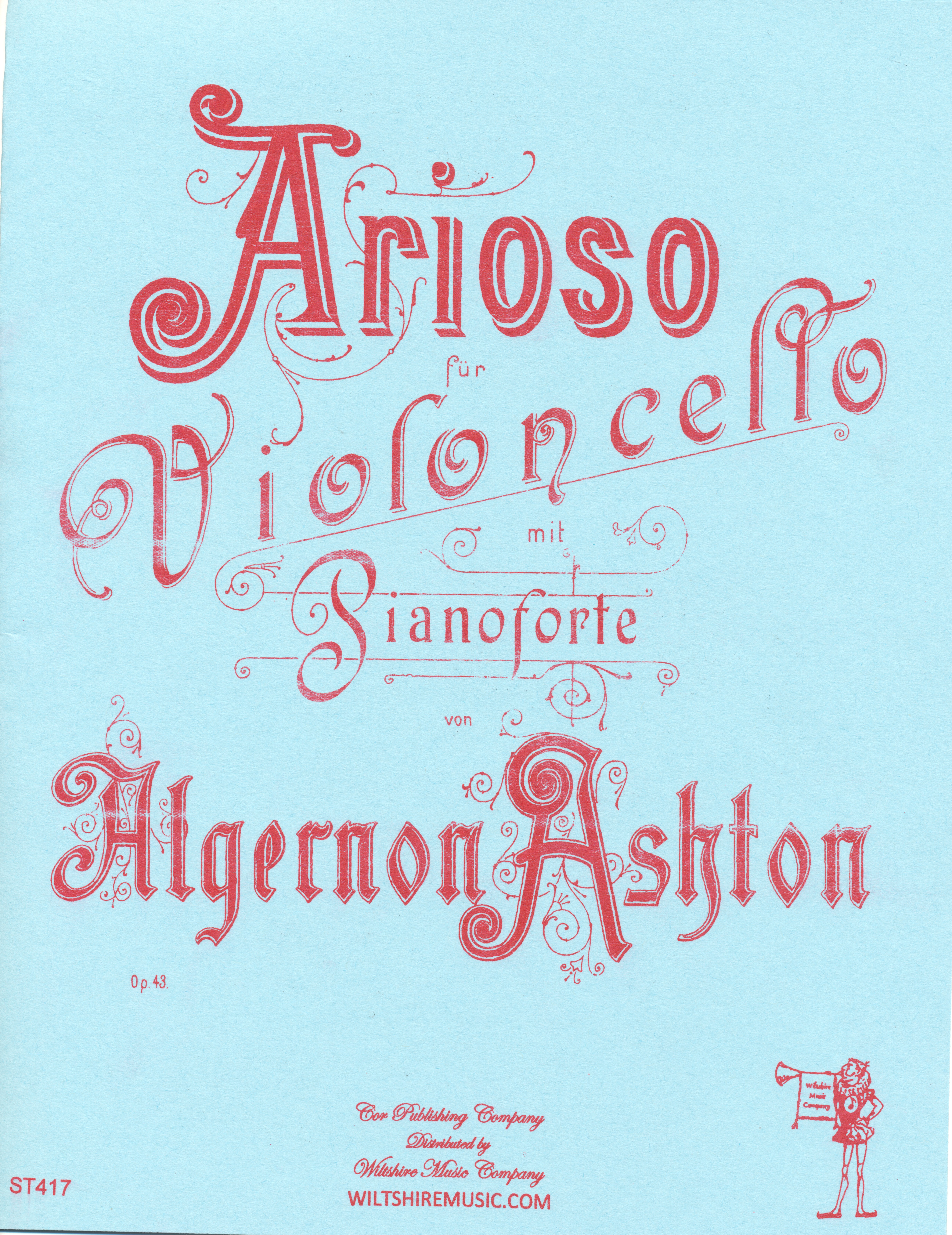 Arioso, Algernon Ashton, cello & piano