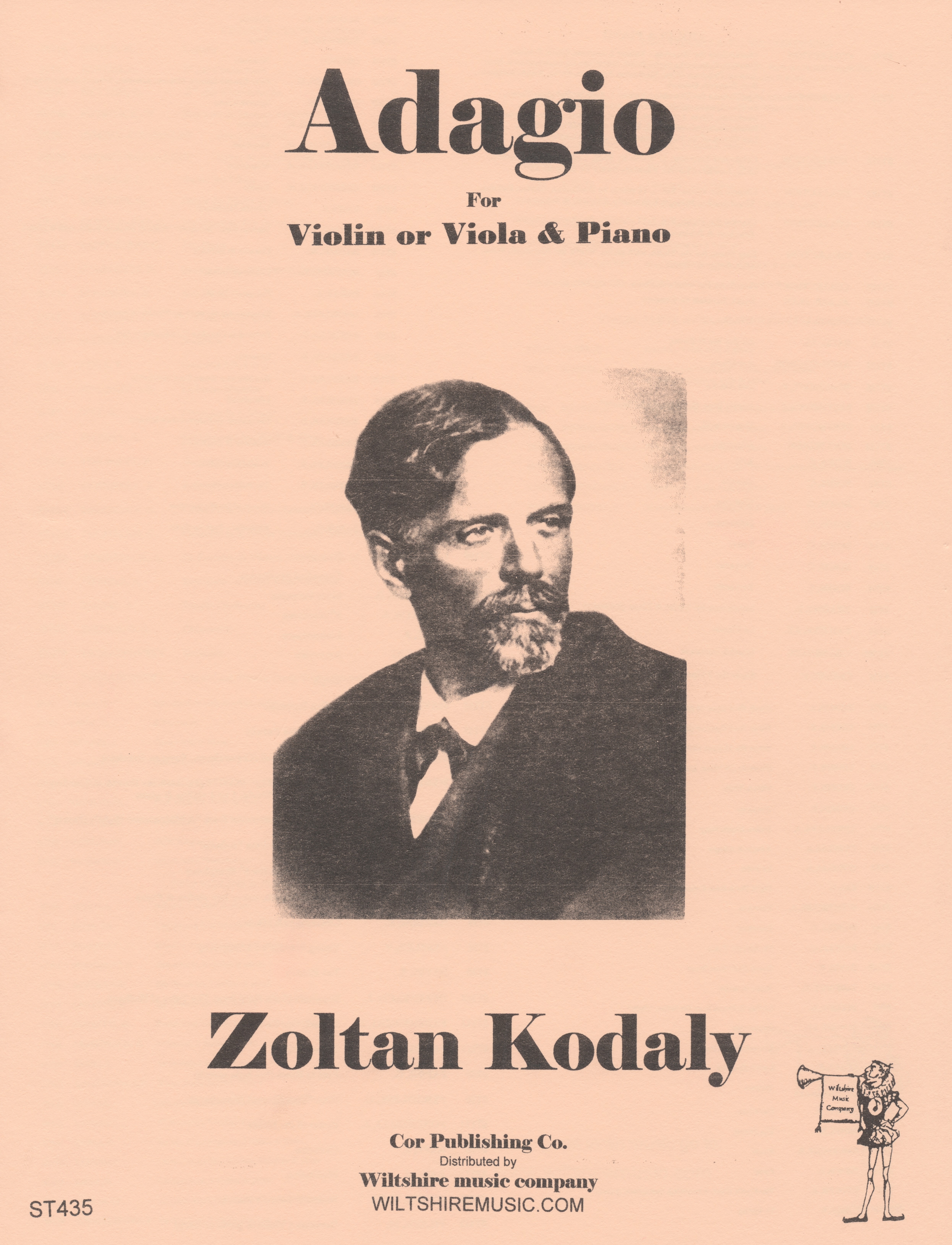 Adagio, Z. Kodaly, violin/viola & piano