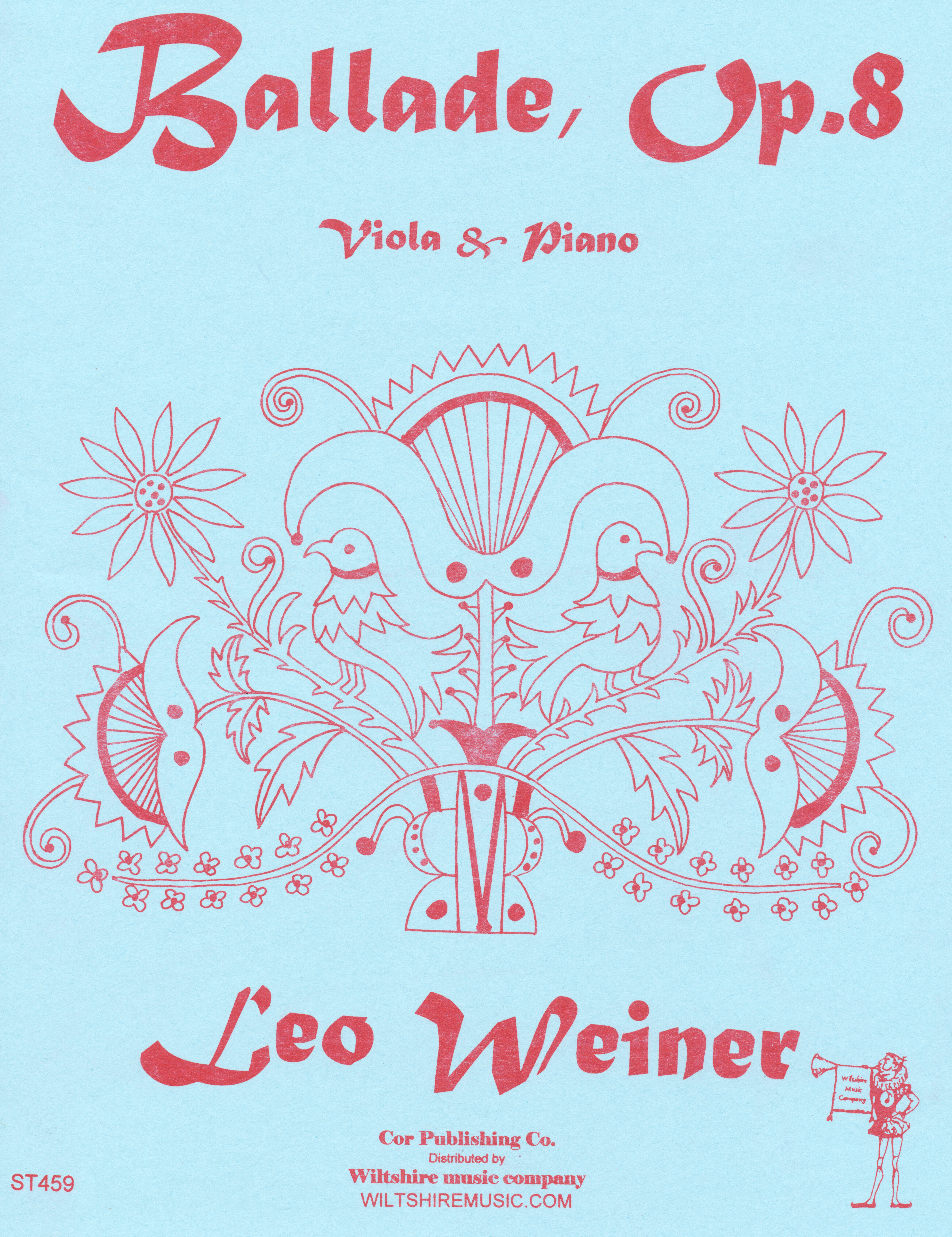 Ballade, Op.8, Leo Weiner, viola & piano