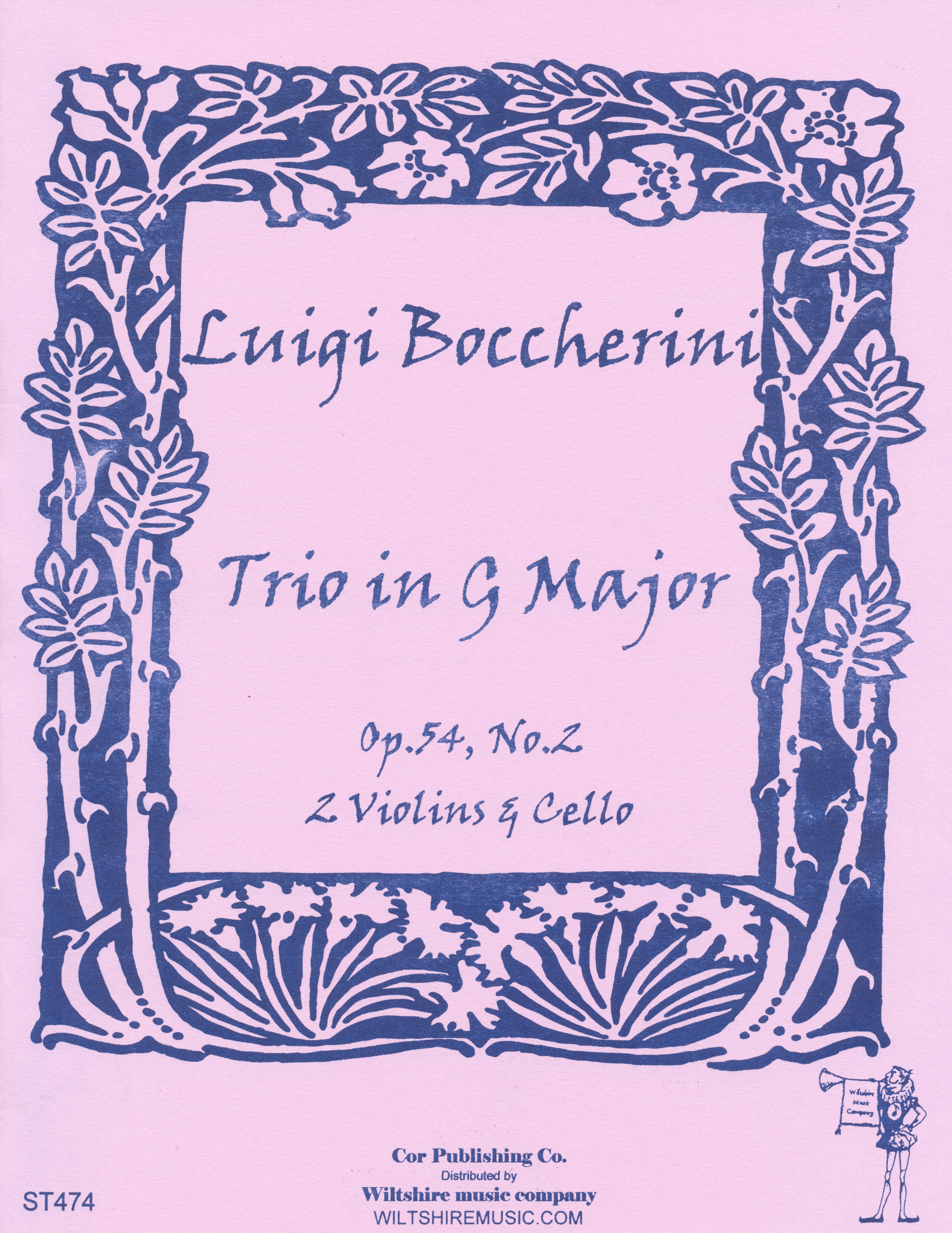Trio in G Major, Boccherini, 2 violins & cello
