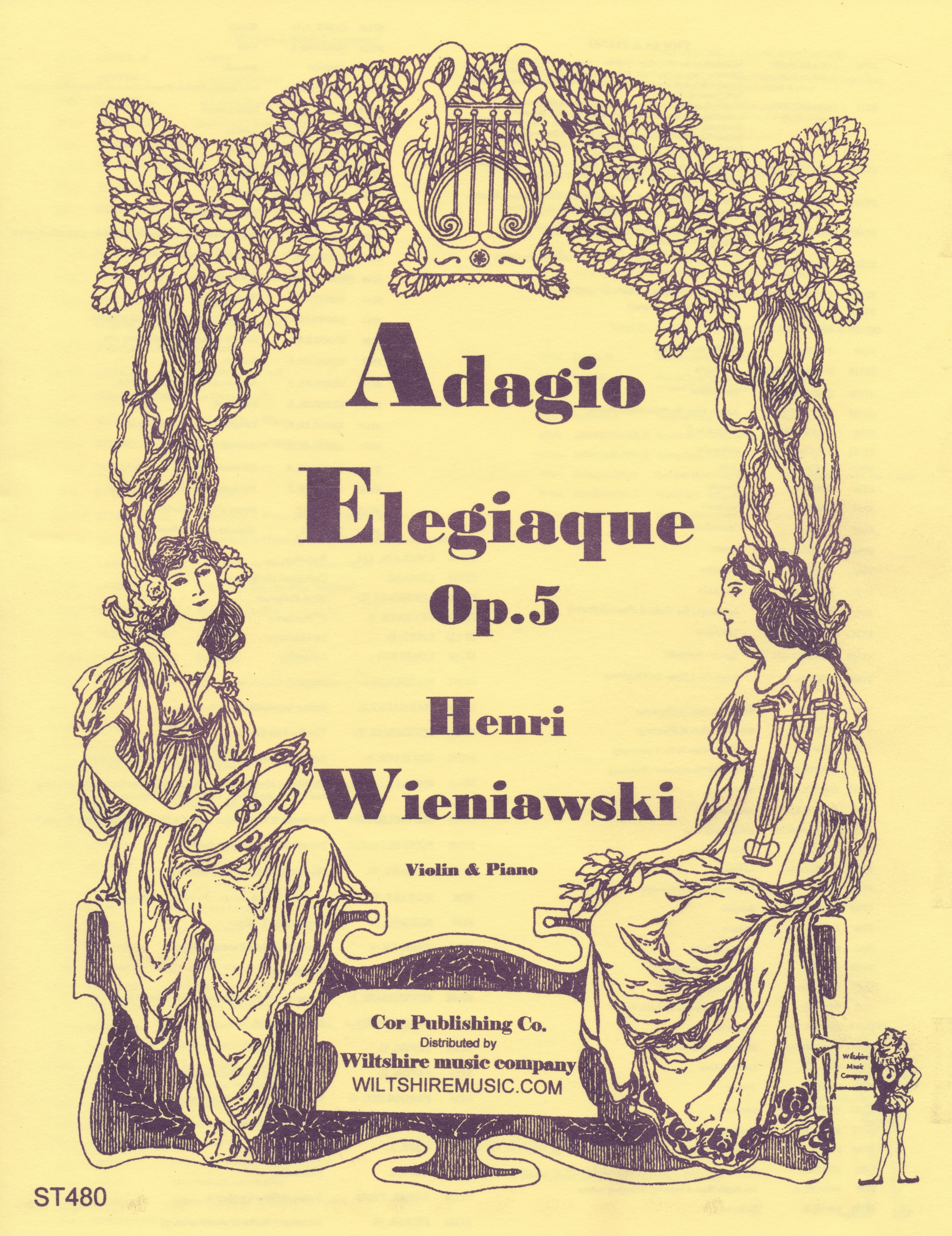 Adagio Elegiaque, Op.5, Henri Wieniawski, violin & piano