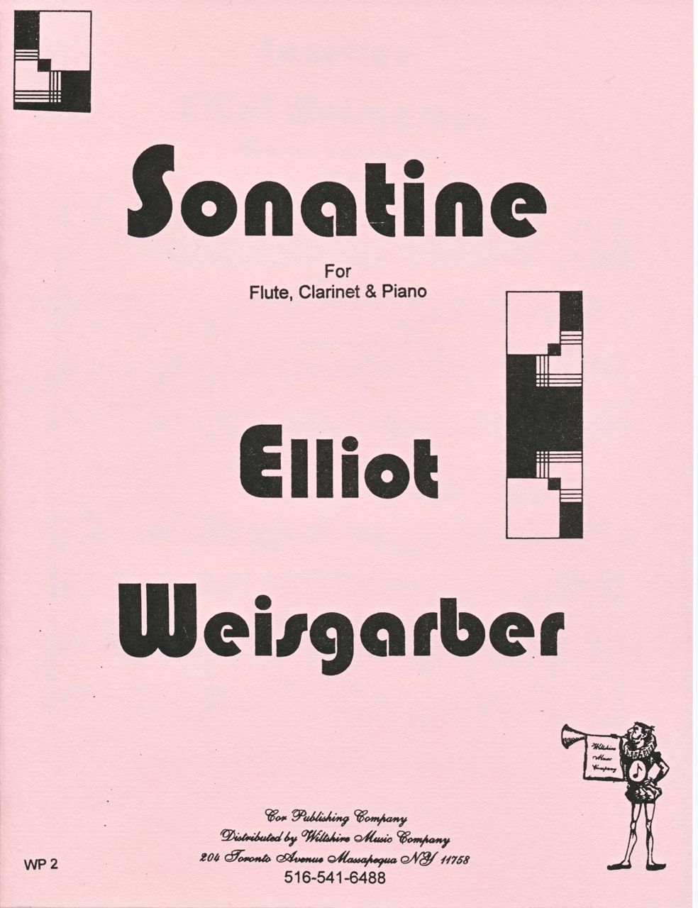 Sonatine, Elliot Weisgarber (flute, clarinet & piano)