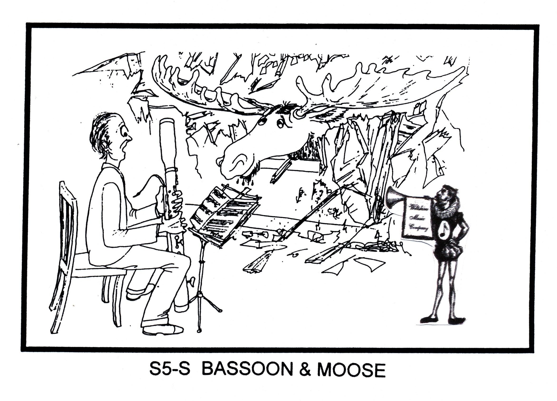 Bassoon Player & Moose
